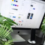 Elementor page layout being built on a clean desktop workspace